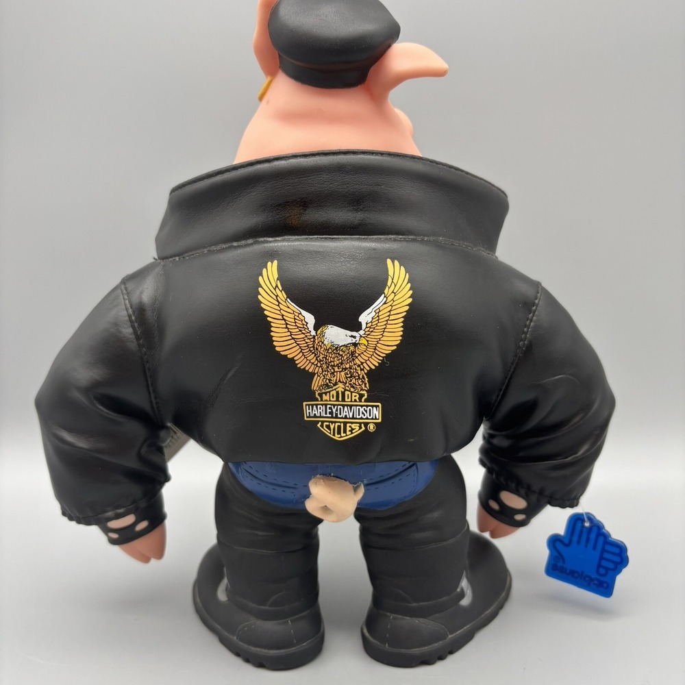 Vintage Retired Harley Davidson Motorcycle Biker Johnny Piglet Boar Hog Mascot - Picture 6 of 10